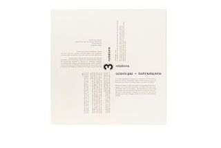 Paz, Octavio - Katayama, Toshihiro. 3 Notations - Rotations. Cambridge, 1974. Texto. 3 caleidoscopios diseñados por Katayama.