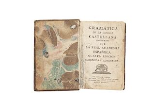 Real Academia Española. Gramática de la Lengua Castellana. Madrid: Por la Viuda de Don Joaquín Ibarra, 1796.