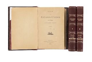 Fidel (Guillermo Prieto). Viaje a los Estados Unidos. México, 1877 - 78. Tomos I - III. 29 litografías. Piezas: 3.