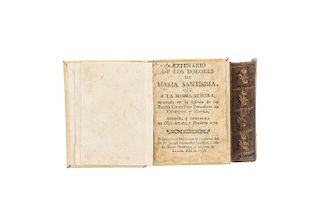 Novenas, fines del S. XVIII y principios del S. XIX.  I. Miscelánea de Novenas. 12 novenas en un volumen, 9 con grabado. Piezas: 2.