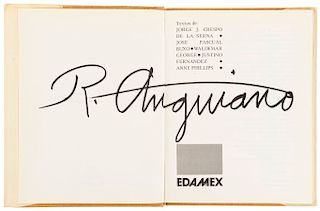 Crespo de la Serna, Jorge J. - Buxo, José Pascual - Fernández, Justino. Raúl Anguiano. México, 1983.  Dibujo de Raúl Anguiano, firmado.