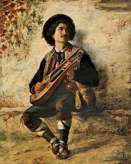 Federico Andreotti (Italian, 1847-1930)      Zither Player