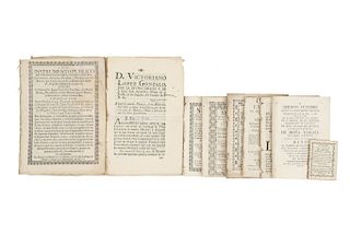 Colección de Impresos Novohispanos del Siglo XVIII. Sermones, Instrumento, Despacho, Oraciones, entre otros. Piezas: 10.