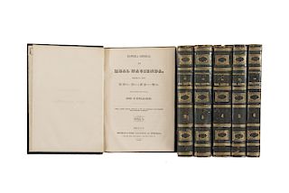 Fonseca, Fabián de - Urrutia, Carlos de. Historia General de Real Hacienda. México: Impresa por V. García Torres, 1845 - 1853. Piezas:6