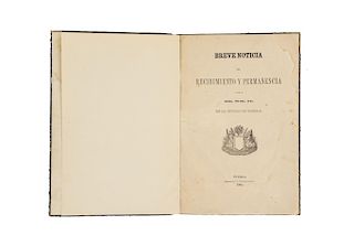 Uriarte, Juan E. de. Breve Noticia del Recibimiento y Permanencia de SS. MM. II. Puebla: Tipografía de T. F. Neve, 1864.
