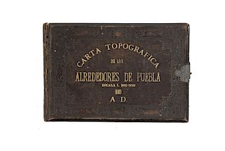 Riva Palacio, Vicente. Carta Topográfica de los Alrededores de Puebla. México: 1889. Compilación fotográfica. 14 fotografías.