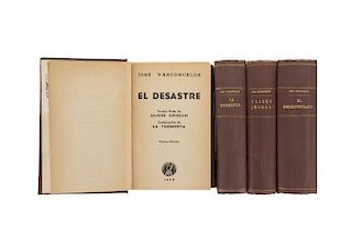 Vasconcelos, José. Ulises Criollo / La Tormenta / El Desastre / El Proconsulado. México: Ediciones Botas, 1935 -1936 -1938 -1939. Pzs:4