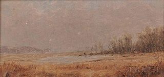 Sanford Robinson Gifford (American, 1823-1880)      Hudson River Marshes, A Study