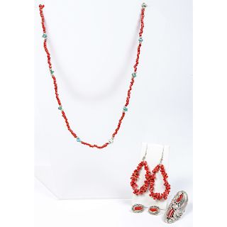 Collection of Coral Jewelry