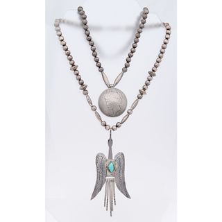 Naavajo and Southwestern Style Silver Pendants