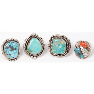 Navajo Silver and Turquoise Rings