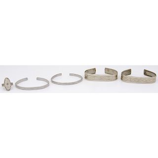 German Silver Bracelets and Ring