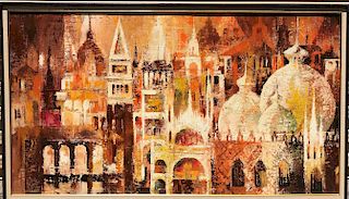 Jack Laycox - Impression of Venice, Oil on Canvas