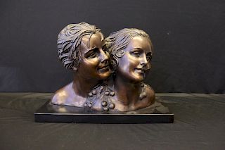 AFTER  D.H. Chiparus Bronze "Lovers"