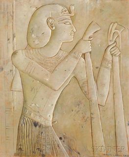 Joseph Lindon Smith (American, 1863-1950)      Seti Offering Ceremonial Garments to Horus