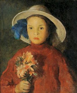 Charles Webster Hawthorne (American, 1872-1930)      Flower Girl