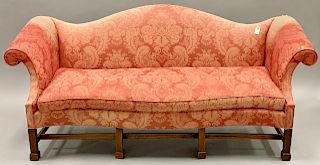 Southwood Chippendale style upholstered sofa (upholstery sun faded).
