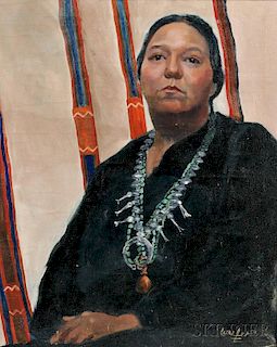 Walter Ufer (American, 1876-1936)      Navajo Woman