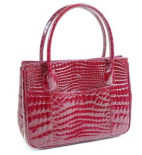 Alligator Red Tote Handbag