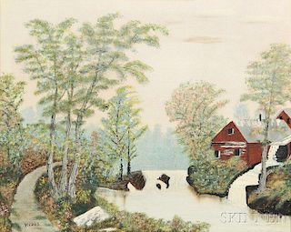 Anna Mary Robertson, called Grandma Moses (American, 1860-1961)      All is Calm