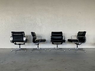 (4) Eames Herman Miller Executive Soft Pad Chairs