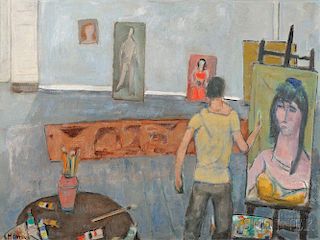 Gerrit Hondius (American, 1891-1970)      In the Studio