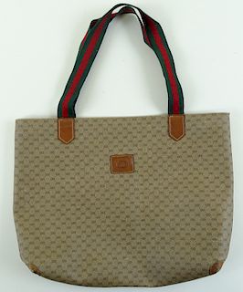 Vintage Gucci Leather Beach Bag