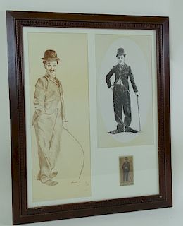 Artist Unknown, Charlie Chaplin, Framed Lithograph
