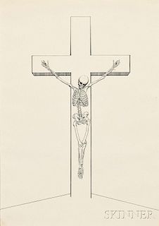 Paul Outerbridge, Jr. (American, 1896-1958)      Untitled (Skeleton Crucifixion)