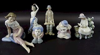 Collection of six Lladro Figures