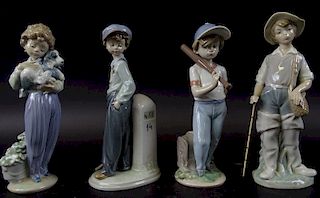 Collection of four Lladro figures