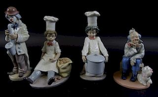 Collection of four Lladro figures