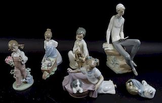 Collection of six Lladro porcelain Figures