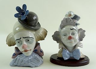 (2) Two lladro Clown Figures
