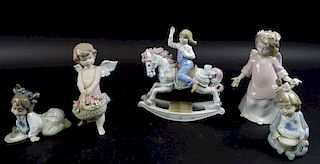 Collection of five porcelain figures