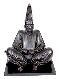 Japanese Bronze Shogun Figure. Unsigned.