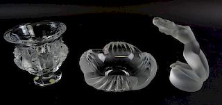 (3) Assorted of three Lalique Items