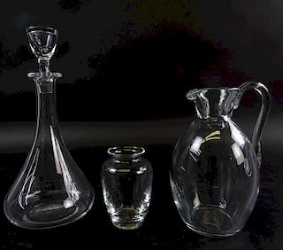 (3) Baccarat Three Assorted Serving Items