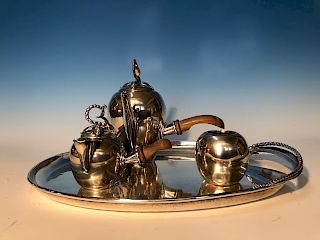 Georg Jenses Sterling Silver Tea Service with Tray