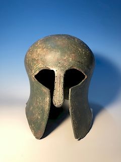 Greek Bronze Corinthian Style Helmet