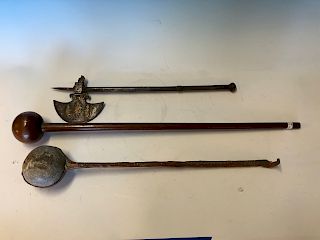 Antique Axe & Other Weapons, Probably India 
