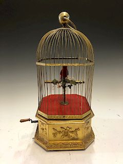 Large French Singing Bird Cage Circa 1920