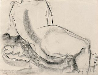 Anthony Caro (American, 1924-2013)      Reclining Nude