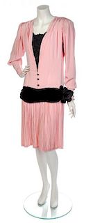 * An Emanuel Ungaro Pink and Black Dress, No size.