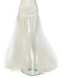 * A Gianni Calignano White Tulle Petticoat Crinoline, No size.
