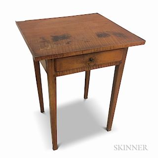 Country Tiger Maple One-drawer Stand