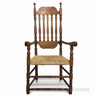 Turned Maple Bannister-back Armchair