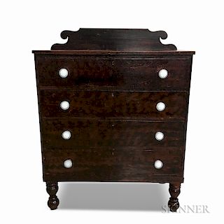 Late Federal Grain-painted Pine Chest of Drawers