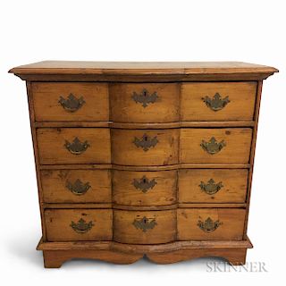 Continental Pine Block-front Chest of Drawers