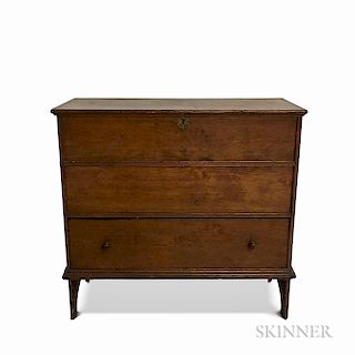Early Pine One-drawer Blanket Chest